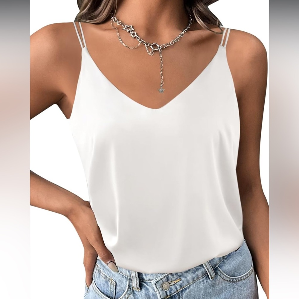 Elegant White Women's Camisole Top